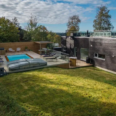 Funkisdrom With Pool By Beautiful Hvaler Vila Sarpsborg